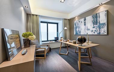 8.3萬(wàn)打造時(shí)代城翡翠公元108平現(xiàn)代簡(jiǎn)約裝修