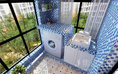 放洗衣機效果圖，實用與格調(diào)也可以兼得！