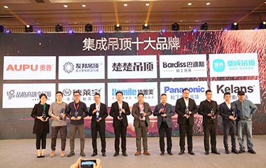 巴迪斯精工頂墻·斬獲“2017年度頂墻十大品牌”和“集成吊頂十大品牌