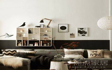 看慣了一水的大白墻，來一把半墻主義怎么樣？