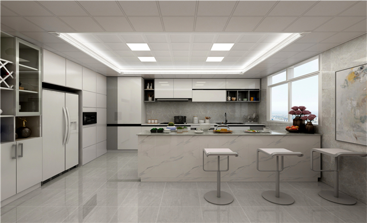 開放的廚房裝修讓室內變得更加通透、明亮