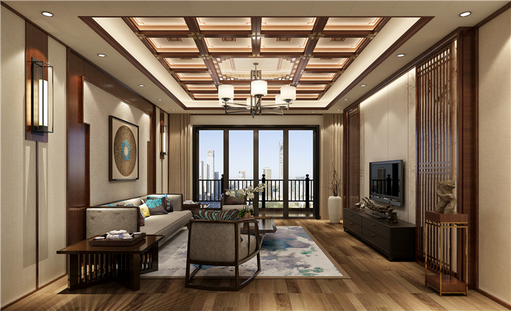 背景墻概念新穎，工藝精湛。