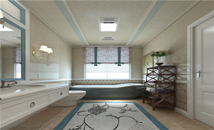 浴室集成吊頂的高度應根據浴室的大小進行調整。 一般，浴室的高度與房屋的高度相同，吊頂可以設計在2.2米至2.4米之間。