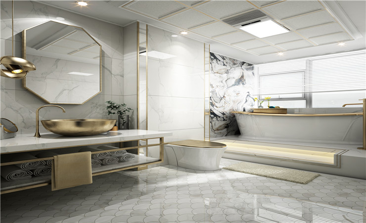 吊頂的高度還應考慮管道，浴室取暖器和燈具的安裝距離。 通常150mm就足夠了。