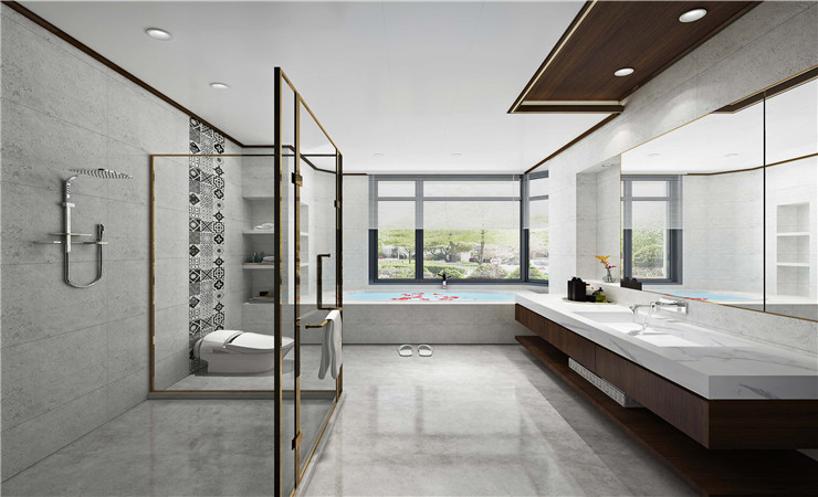 為了避免冷寂和空蕩，可以將浴室集成吊頂的高度設計為2.2米至2.4米之間。